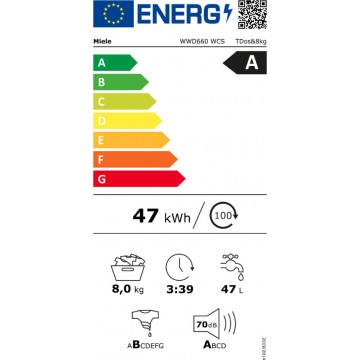 Miele WWD 660 WCS TDos & 8kg Πλυντήριο Ρούχων 8kg 1400 Στροφών